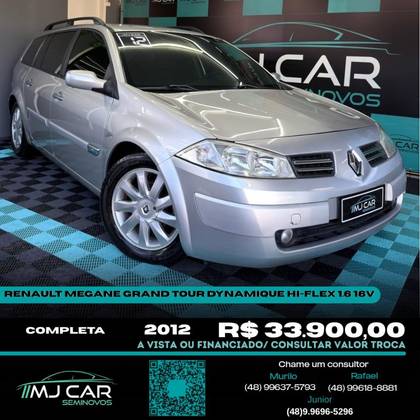 RENAULT MEGANE 1.6 DYNAMIQUE GRAND TOUR 16V FLEX 4P MANUAL RENAULT MEGANE 1.6 DYNAMIQUE GRAND TOUR 16V FLEX 4P MANUAL